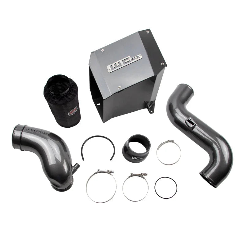 Wehrli 07.5-10 Chevrolet Duramax LMM 4in Intake Kit Stage 2 - WCFab Grey - Main Product View