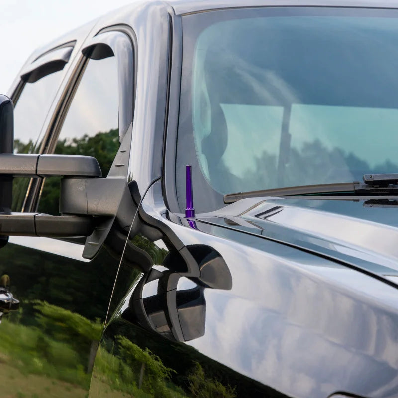 Wehrli 07.5-19 Chevrolet 6.6L Duramax Billet TIG Torch Stubby Antenna - Semi-Gloss Black - Additional View 6