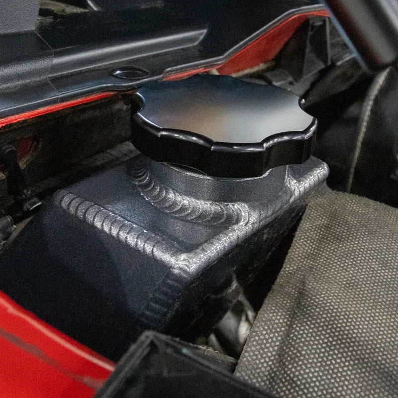 Wehrli 10-12 Cummins 6.7L Coolant Tank (OEM Placement) - Illusion Blueberry - Installation View