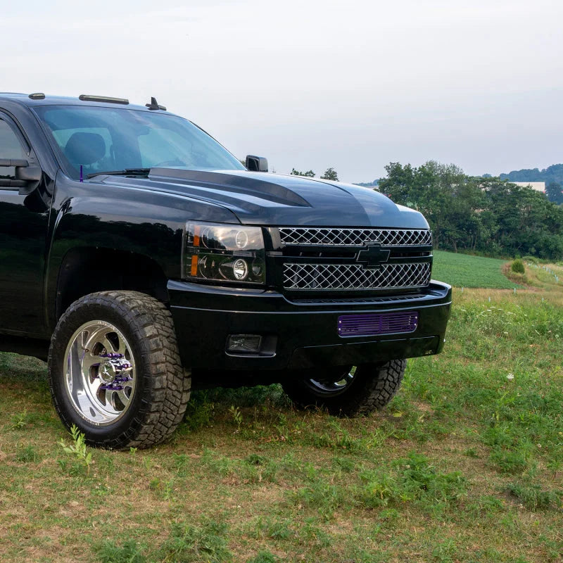 Wehrli 11-14 Chevy 2500/3500 HD Valance Filler Panel Kit w/ Tow Hooks - Fine Tex Black - Additional View 5