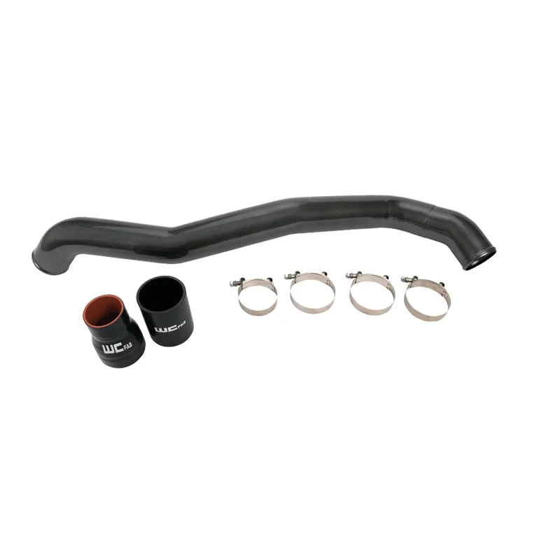 Wehrli 11-16 Chevrolet 6.6L LML Duramax Driver Side 3in Intercooler Pipe - Bronze Chrome - Side View