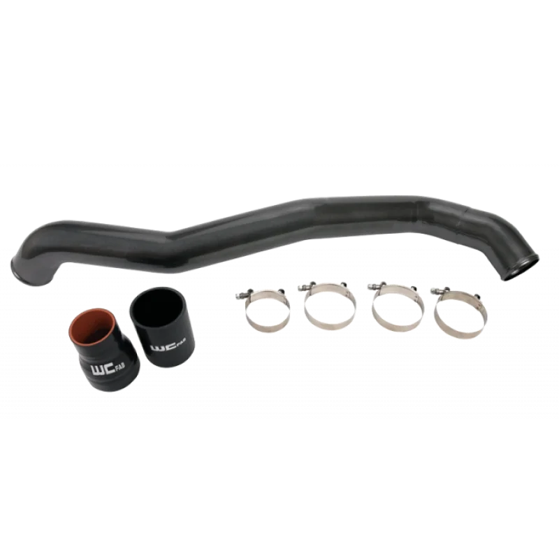 Wehrli 11-16 Chevrolet 6.6L LML Duramax Driver Side 3in Intercooler Pipe - Gun Metal - Side View