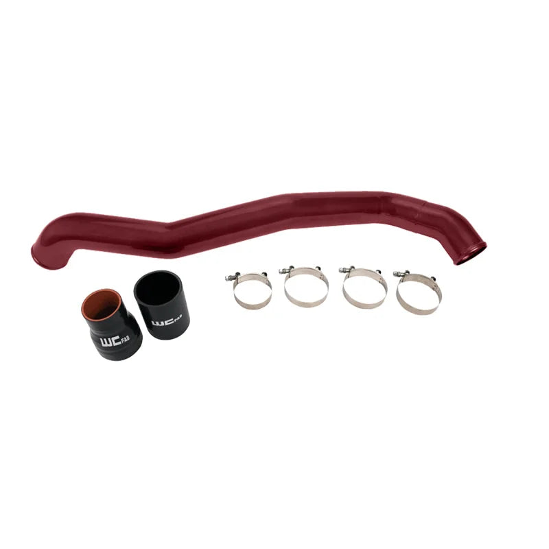 Wehrli 11-16 Chevrolet 6.6L LML Duramax Driver Side 3in Intercooler Pipe - WCFab Red - Main Product View