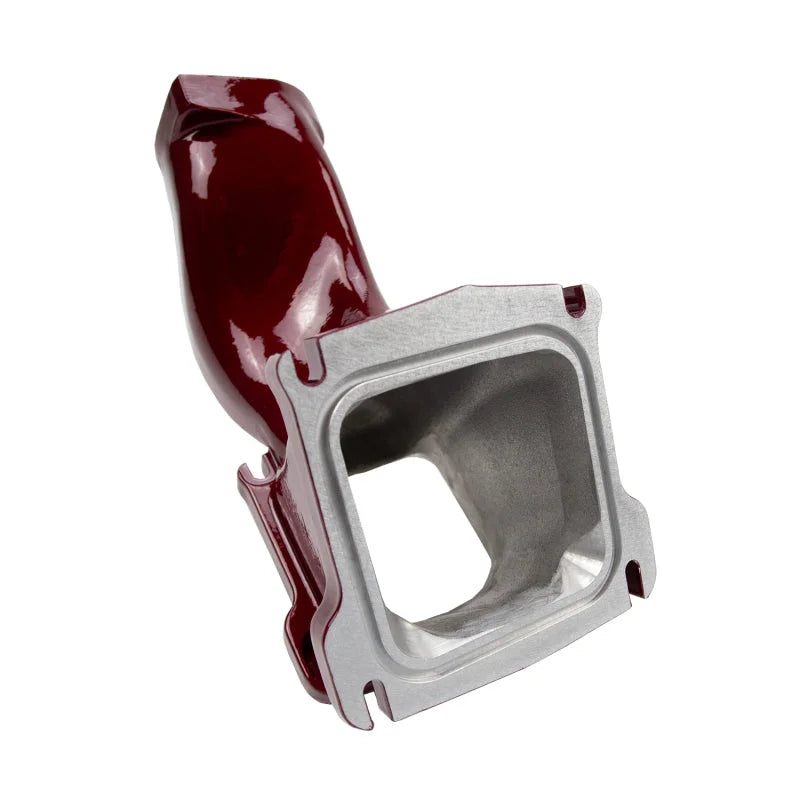 Wehrli 11-16 Chevrolet 6.6L LML Duramax High Flow Y-Bridge Kit - Candy Red - Installation View