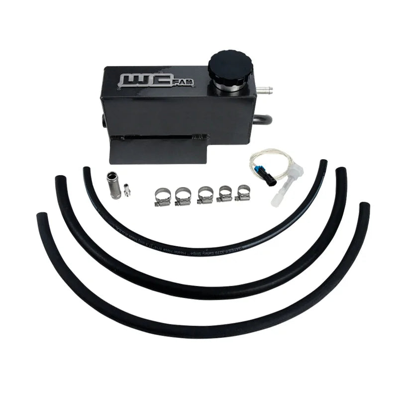 Wehrli 11-16 Chevrolet 6.6L LML Duramax Twin Turbo Style Coolant Tank Kit - Gloss Black - Main Product View