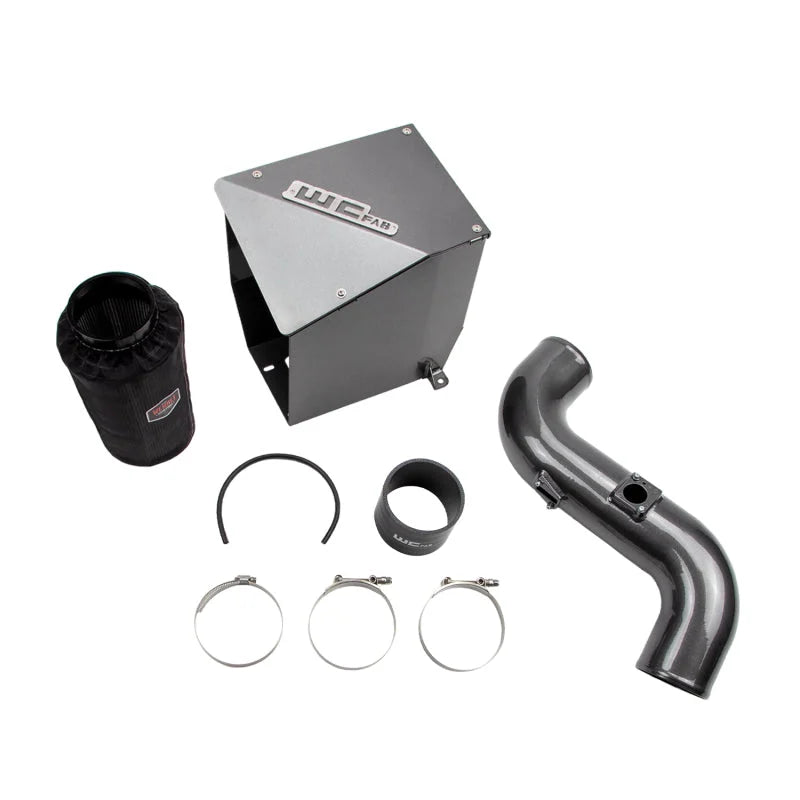 Wehrli 11-16 Chevrolet Duramax LML 4in Intake Kit - WCFab Grey - Main Product View