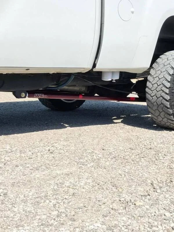 Wehrli 11-19 Chevy & GMC Duramax RCLB/CCSB/ECSB 60in. Traction Bar Kit - BronzeChrome - Back View