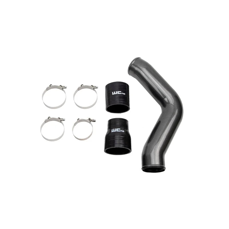 Wehrli 13-18 Cummins 6.7L Driver Side 3.5 in. Intercooler Pipe - WCFab Grey - Main Product View