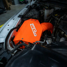 Load image into Gallery viewer, Wehrli 13-18 Cummins 6.7L Intake Kit 4in - Flat Black - Installation View