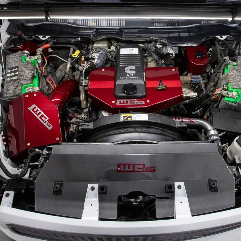 Wehrli 13-18 Cummins 6.7L Stage 2 High Flow Bundle Kit - WCFab Red - Detail View
