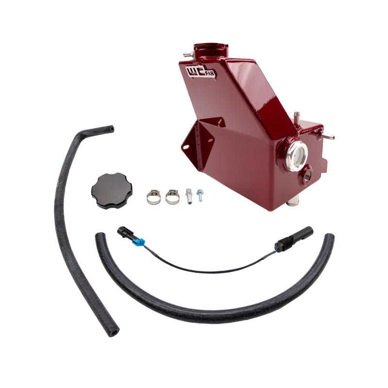 Wehrli 13-18 Dodge 6.7L Cummins OEM Placement Coolant Tank Kit - WCFab Red - Main Product View