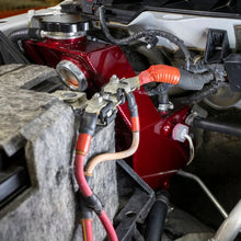 Load image into Gallery viewer, Wehrli 13-18 Dodge 6.7L Cummins OEM Placement Coolant Tank Kit - WCFab Red - Installation View