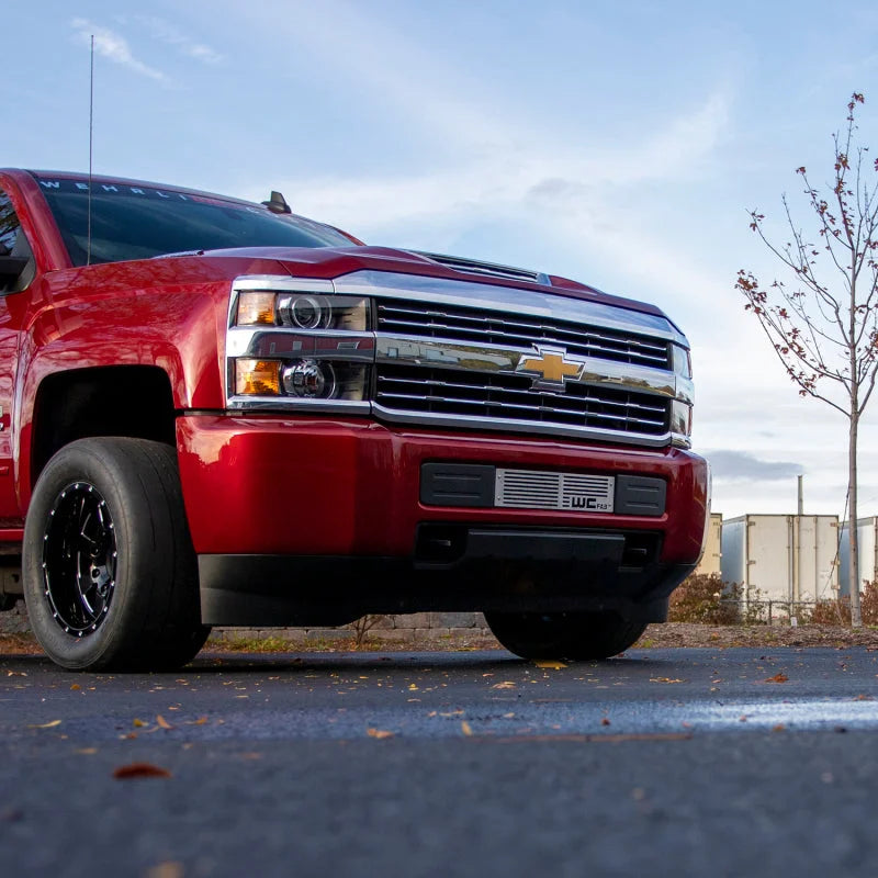 Wehrli 15-19 Chevrolet Silverado HD 6.6L LML/L5P Duramax Bumper Grille - Raw Stainless Finish - Installation View