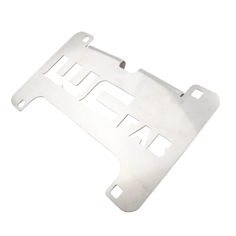 Wehrli 15-19 Chevy HD Lower Valance Filler Panel License Plate Mount Bracket - Side View