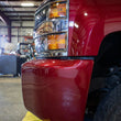 Load image into Gallery viewer, Wehrli 15-19 GM 2500/3500 HD Bumper Spacer Kit - 3/8in - Back View