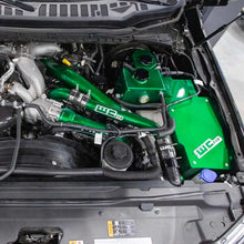 Load image into Gallery viewer, Wehrli 15-24 Ford 6.7L Power Stroke 3in Hot Side Intercooler Pipe - Brizzle Blue - Installation View