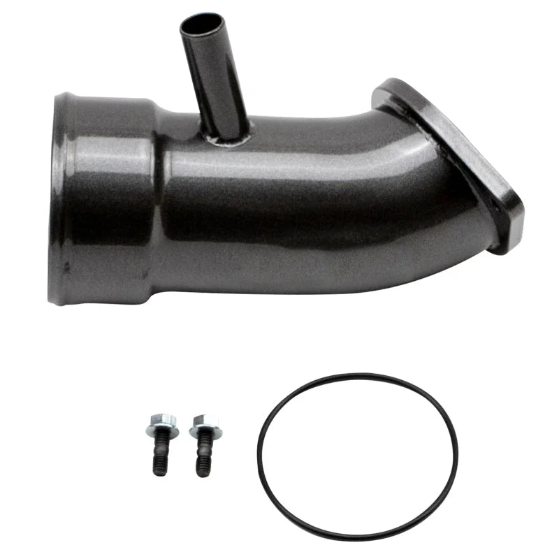 Wehrli 17-19 Chevrolet 6.6L L5P Duramax 3.5in Intake Horn w/PCV Port - Gloss White - Side View