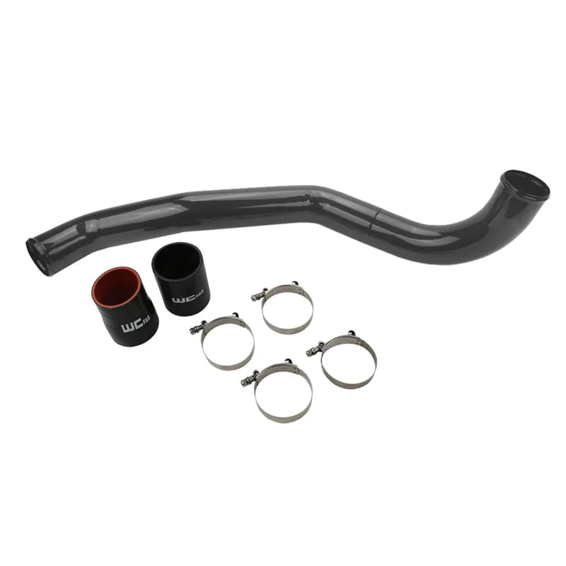 Wehrli 17-19 Chevrolet 6.6L L5P Duramax Driver Side 3in Intercooler Pipe - Gloss White - Side View