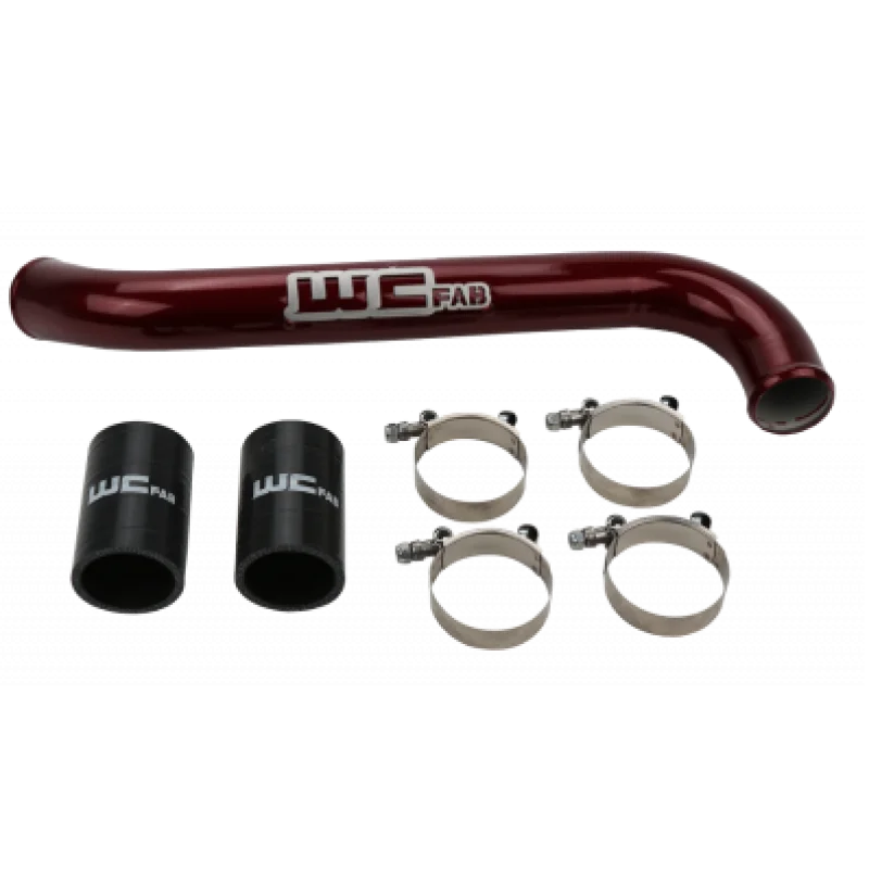 Wehrli 17-19 Chevrolet 6.6L L5P Duramax Upper Coolant Pipe - Sparkle Granny Smith - Back View
