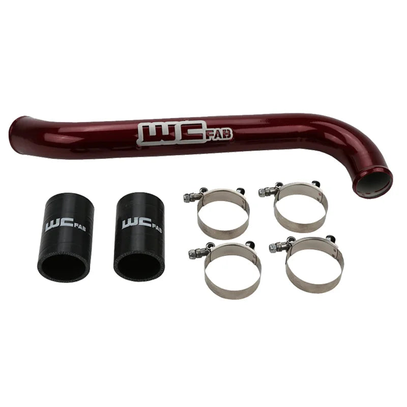 Wehrli 17-19 Chevrolet 6.6L L5P Duramax Upper Coolant Pipe - WCFab Red - Main Product View
