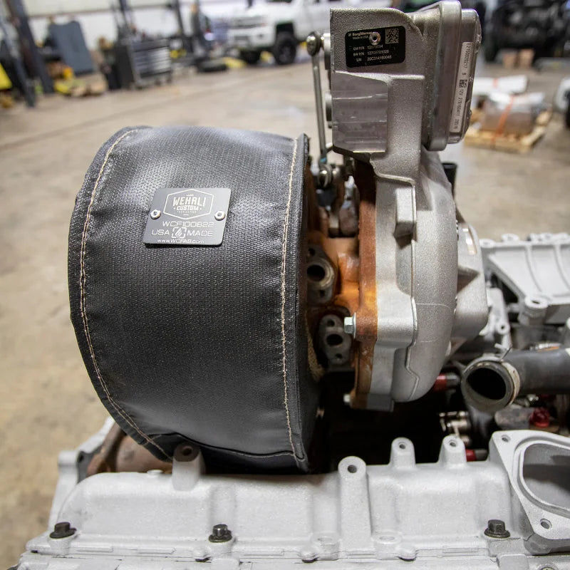 Wehrli 17-23 GM 6.6L L5P Duramax VGT Exhaust Housing Heat Blanket - Installation View