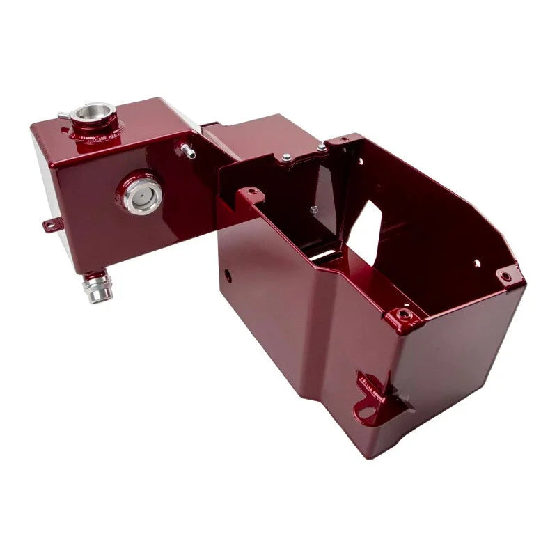 Wehrli 17-24 6.7L Power Stroke Coolant Tank and Battery Box Kit - Gloss Black - Side View