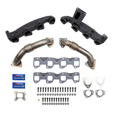 Load image into Gallery viewer, Wehrli 17-24 Chevrolet Duramax Billet Exhaust Manifold &amp; Stainless Up Pipe Kit w/ Gaskets &amp; Hardware - Main Product View