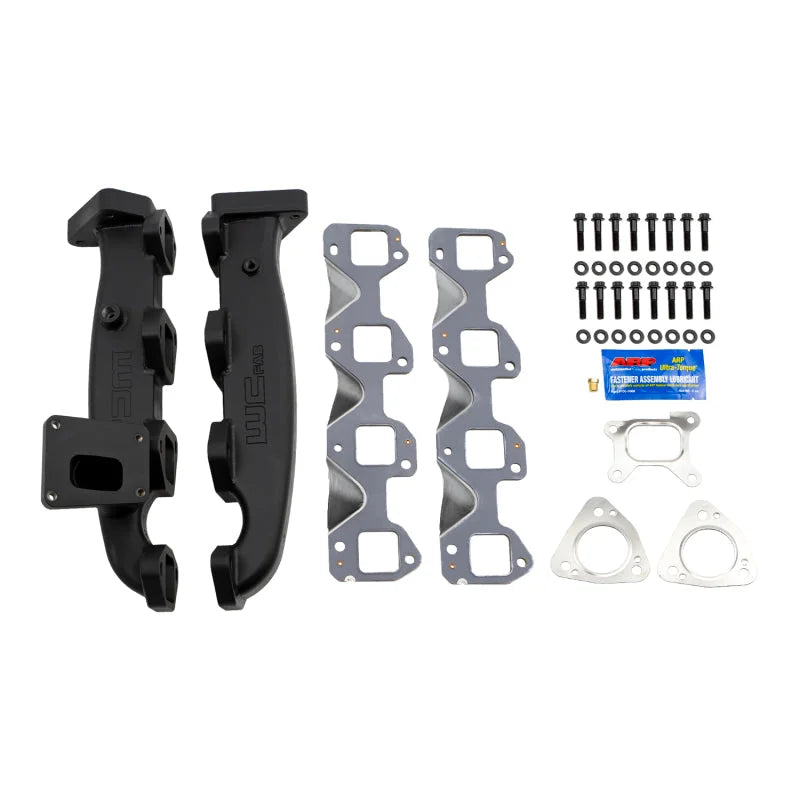 Wehrli 17-24 Chevrolet Duramax Billet Exhaust Manifold & Stainless Up Pipe Kit w/ Gaskets & Hardware - Additional View 5