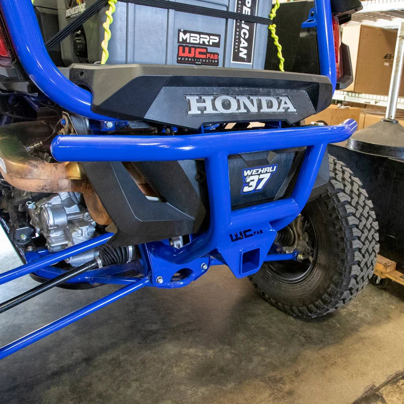 Wehrli 19-22 Honda Talon X/R Rear Bumper with Receiver Hitch - Talon Blue - Main Product View