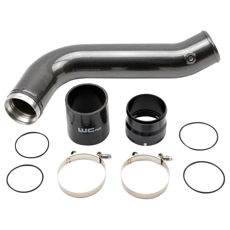Wehrli 20-24 Chevrolet 6.6L L5P Duramax Passenger Side 3.5in Intercooler Pipe - Candy Red - Main Product View