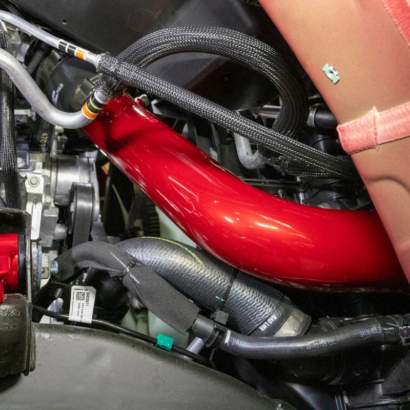 Wehrli 20-24 Chevrolet 6.6L L5P Duramax Passenger Side 3.5in Intercooler Pipe - WCFab Grey - Detail View