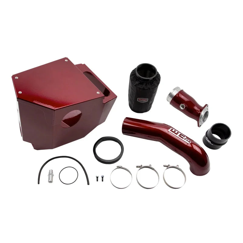 Wehrli 20-24 Duramax L5P 4in Stage 2 Intake Kit - Candy Red - Main Product View