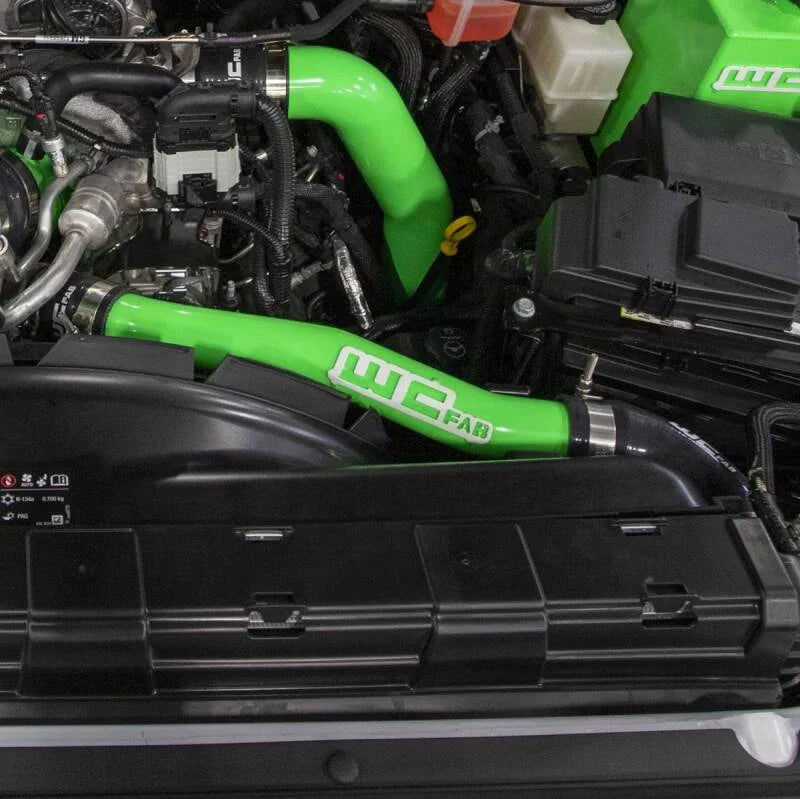 Wehrli 20-24 Duramax L5P Upper Coolant Pipe - Candy Teal - Installation View