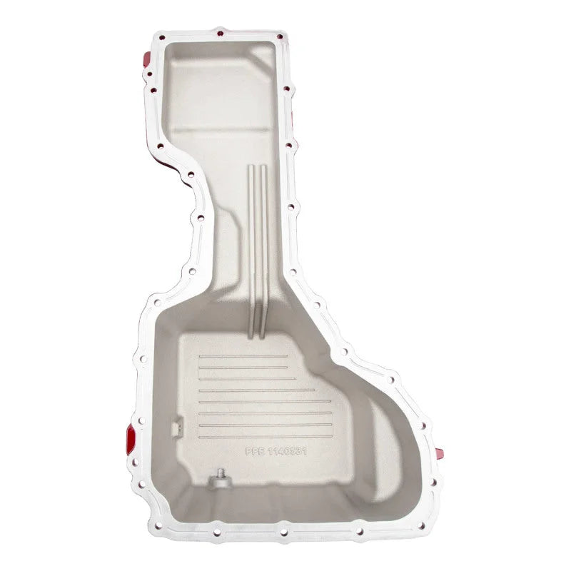 Wehrli 20-24 L5P Duramax WCFAB X PPE High Capacity Aluminum Oil Pan - Gloss White - Side View