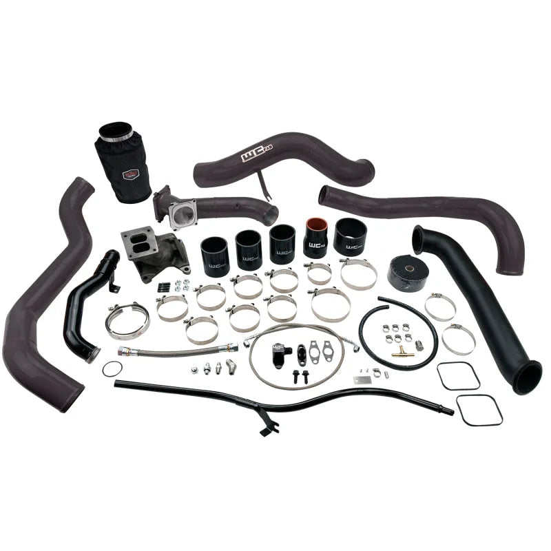 Wehrli 2001-2004 Chevrolet LB7 6.6L Duramax S300 Single Turbo Install Kit - Sparkle Granny Smith - Installation View
