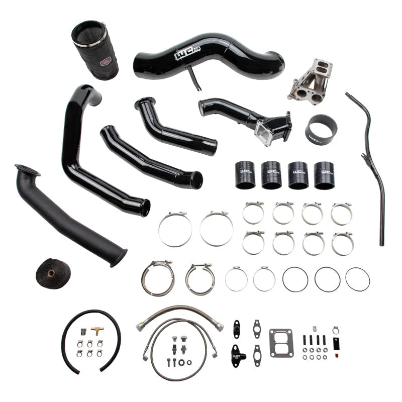 Wehrli 2001-2004 LB7 Duramax S400 Single Turbo Install Kit Candy Teal - Installation View