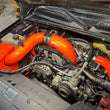 Load image into Gallery viewer, Wehrli 2004.5-2005 Chevrolet LLY Duramax 4in Intake Kit with Air Box Stage 2 - Chevy Orange - Side View