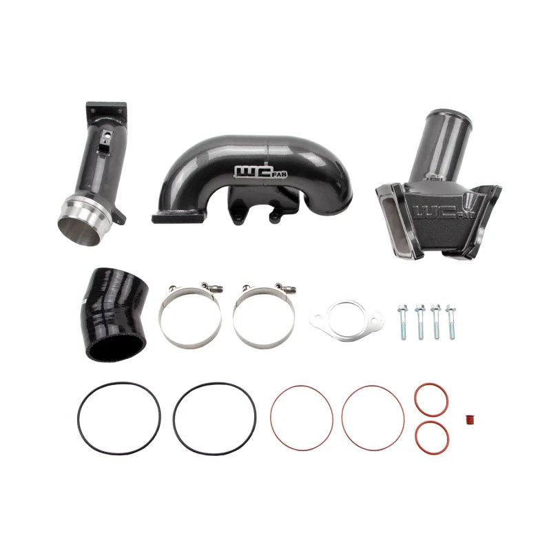 Wehrli 2006-2007 LBZ Duramax High Flow 3in Y-Bridge Kit- Gun Metal - Main Product View