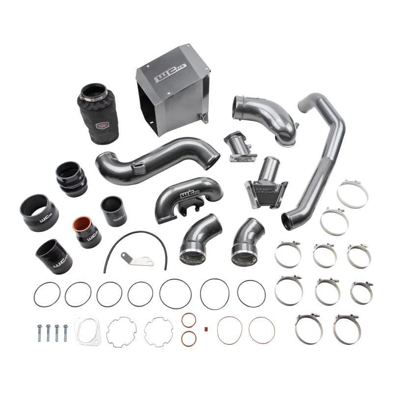 Wehrli 2007.5-2010 Chevrolet Duramax 6.6L LMM Stage 2 High Flow Intake Bundle Kit - Gloss Black - Main Product View