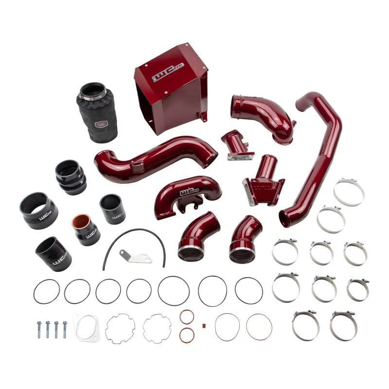 Wehrli 2007.5-2010 Chevrolet Duramax 6.6L LMM Stage 2 High Flow Intake Bundle Kit - WCFab Red - Main Product View
