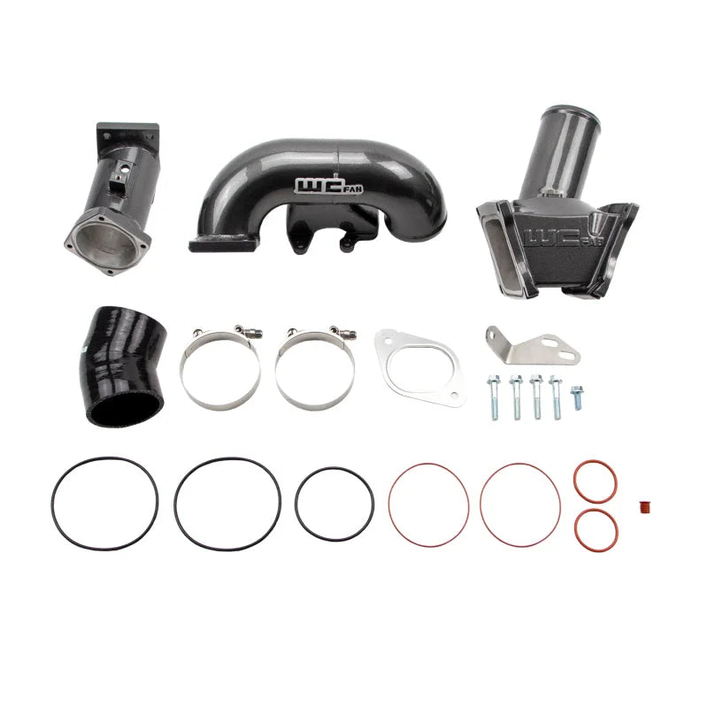 Wehrli 2007.5-2010 LMM Duramax High Flow 3in Y-Bridge Kit- Gloss Black - Main Product View