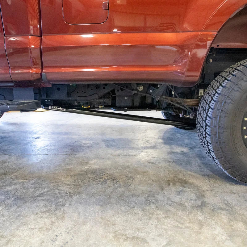 Wehrli 2011-2022 Ford Power Stroke RCLB/CCSB/SCSB 60in Traction Bar KIT WCFab Red - Installation View