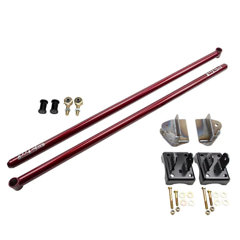Wehrli 2011-2022 Ford Power Stroke SCLB & CCLB 68in Traction Bar KIT WCFab Red - Main Product View