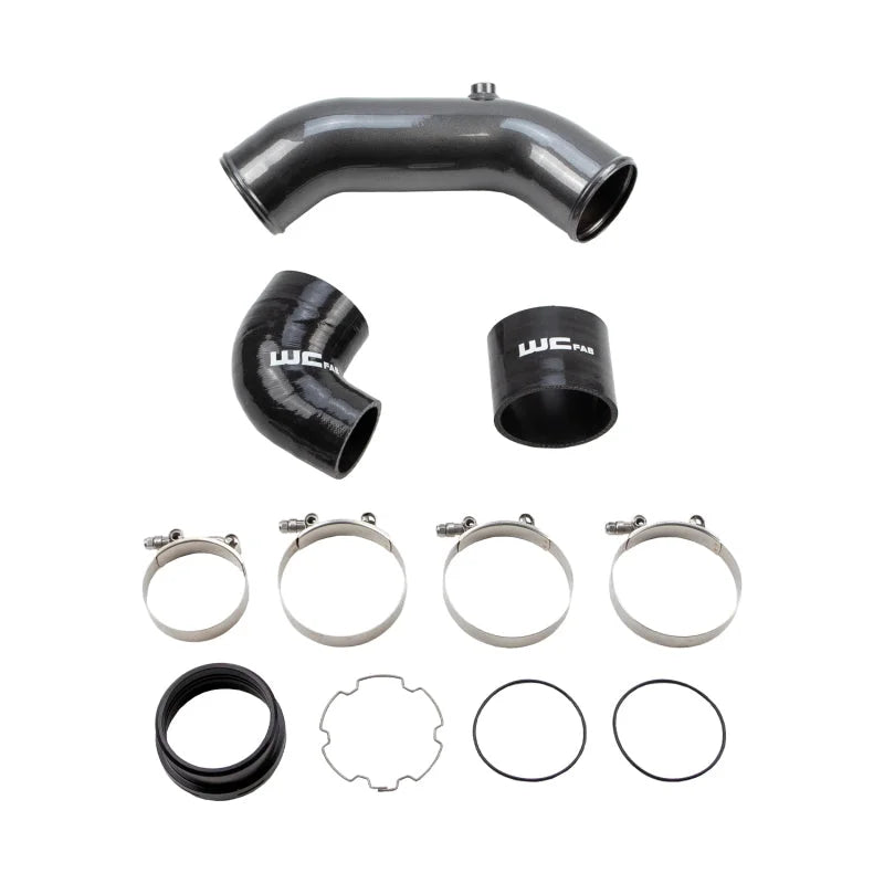 Wehrli 2017+ Ford 6.7L Power Stroke 3.5in Cold Side Intercooler Pipe - Kiwi Green - Main Product View