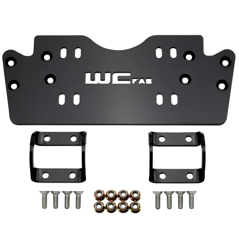 Wehrli 2019+ Honda Talon X/R Winch Mount Plate Kit - WCFab Front Bumper - Side View