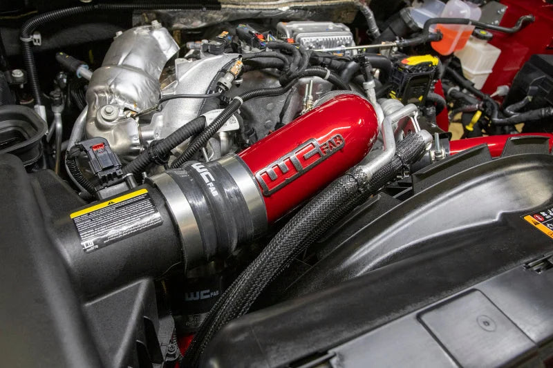 Wehrli 2020-2024 Chevrolet 6.6L L5P Duramax 4in Intake Pipe (Use w/OEM Air Box) - Gloss White - Side View