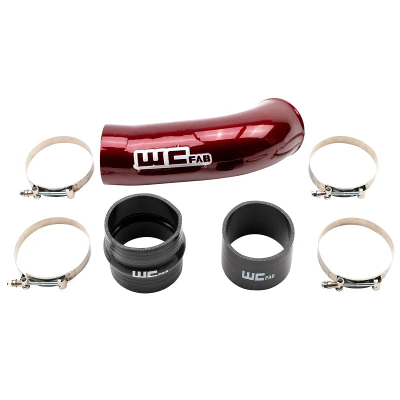 Wehrli 2020-2024 Chevrolet 6.6L L5P Duramax 4in Intake Pipe (Use w/OEM Air Box) - WCFab Red - Main Product View