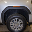 Load image into Gallery viewer, Wehrli 2020+ GMC 2500/3500HD Fender Flare Marker Light Delete Kit w/Logo - Fine Texture Black - Back View