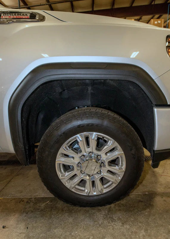 Wehrli 2020+ GMC 2500/3500HD Fender Flare Marker Light Delete Kit w/Logo - Fine Texture Black - Installation View