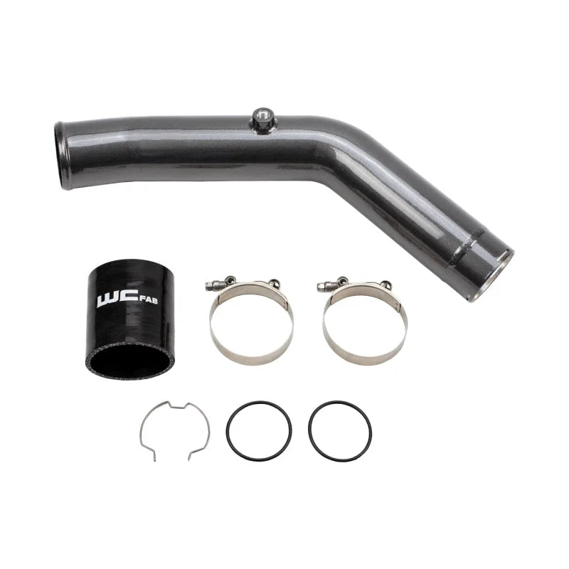Wehrli 23-24 Ford 6.7L HO Power Stroke 3in Hot Side Intercooler Pipe - Candy Teal - Main Product View